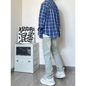 美式高街小众夏季破洞牛仔裤货号K726P60图片