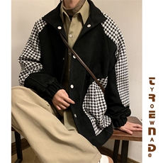 毛呢夹克男外套男小香风棒球服男加厚G500-P105加绒P125暖光B，男装夹克，星座401