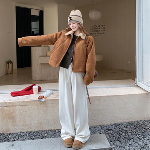 皮毛一体短款外套 小个子女装加厚保暖 2C323-8856-P195图片