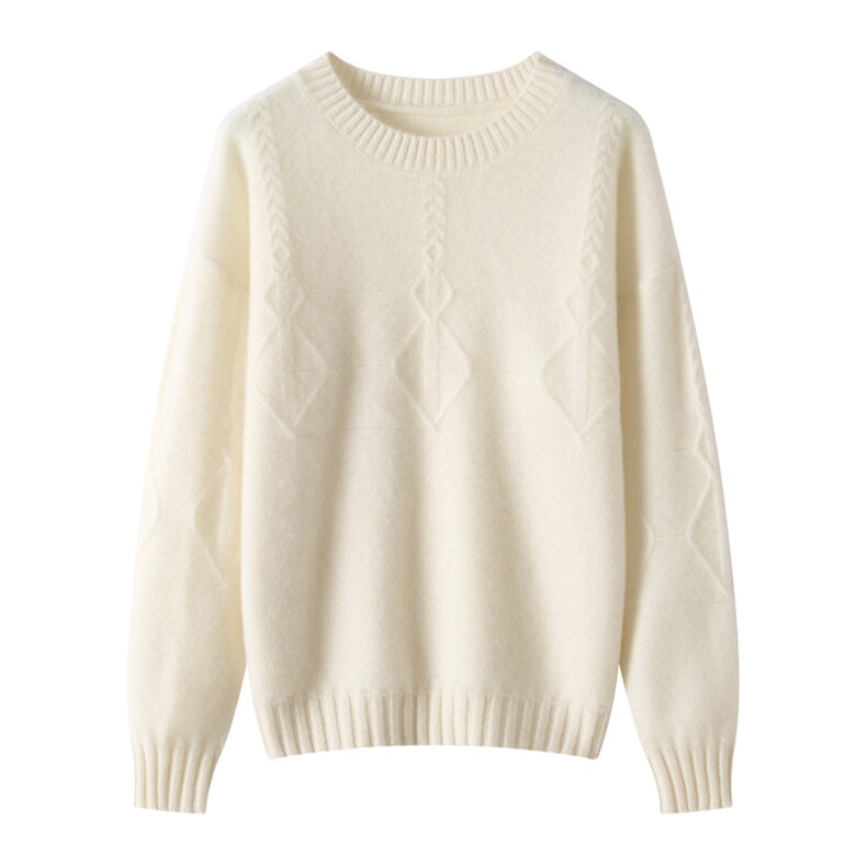 2025百搭时尚简约圆领针织衫，女装针织衫/毛衣，温伦斯特羊绒