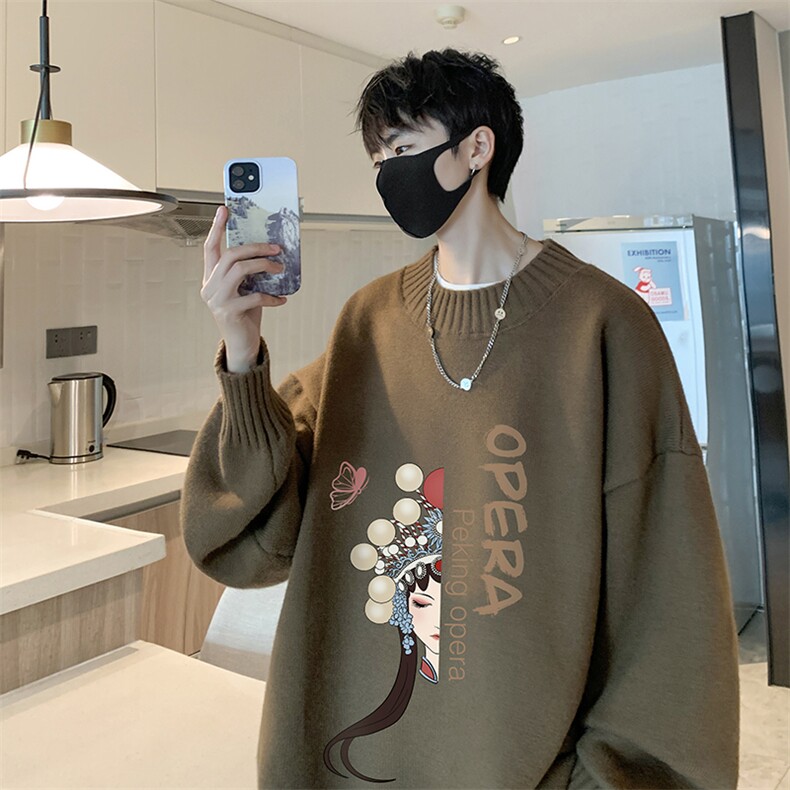 半高领毛衣男士大码针织衫男毛线衣男M18161-P45加绒款-P65,男装针织衫/毛衣,电商A040