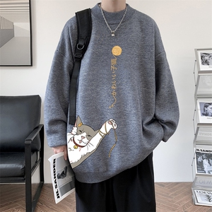 控68半高领毛衣男士大码针织衫男毛线衣男 M18013-P45 加绒款-P65图片