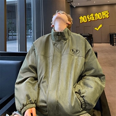 MY133-P68现货美式潮牌绣花麂皮绒夹克加棉衣休闲外套，男装夹克，电商A456（原C415）