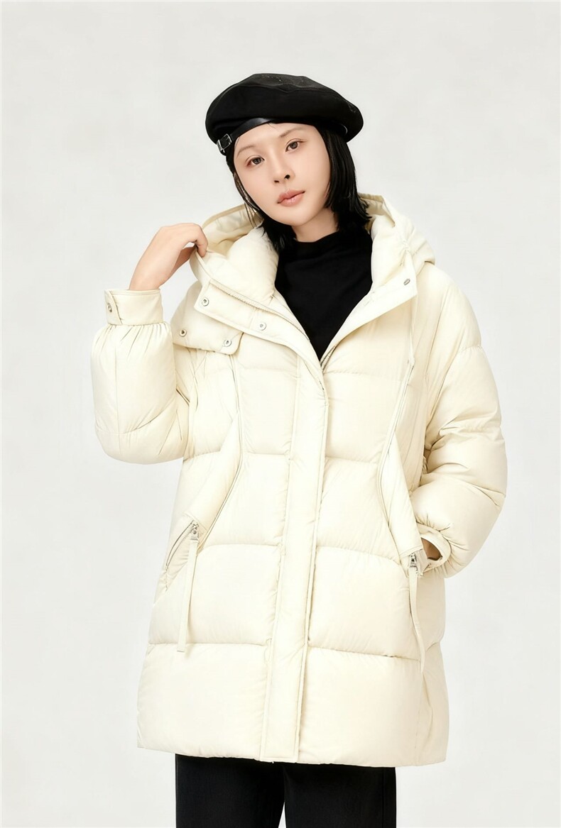 2025年秋季保暖厚款休闲风常规，女装羽绒服，牛米欧羽绒服工厂店