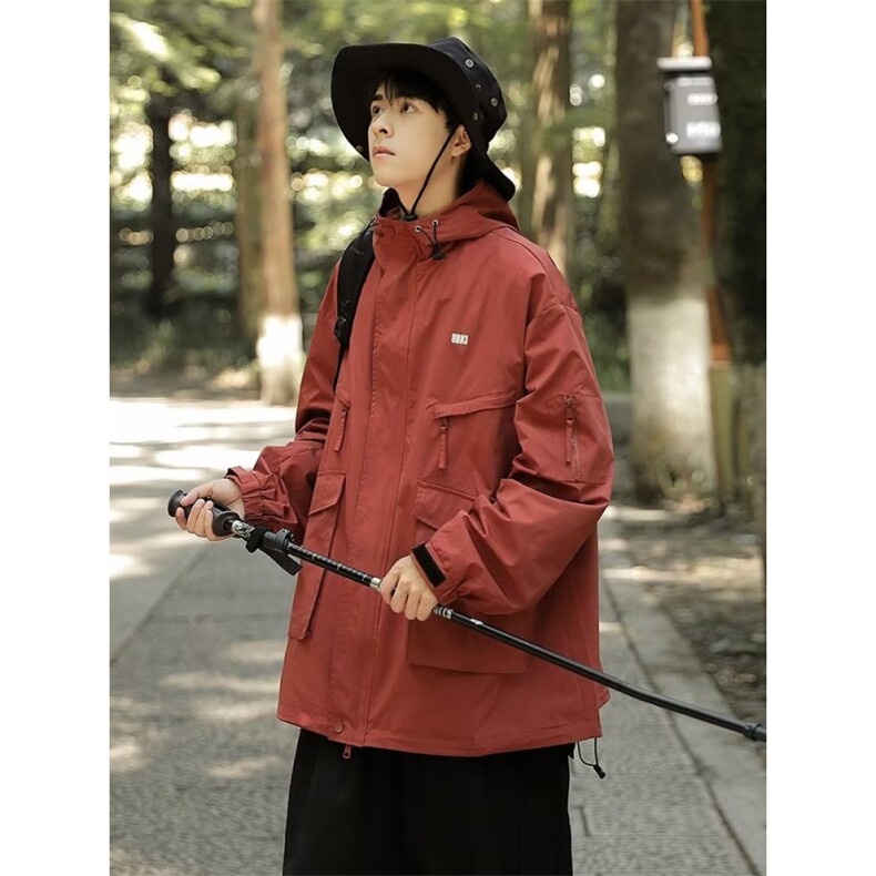 美式复古户外冲锋衣连帽外套潮山系机能工装运动J636-P73,男装工装外套,星座1109-3