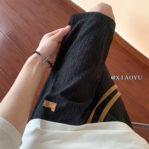 XZ616 夏季新款冰丝贴标短裤休闲五分裤 TY801 P35控48图片