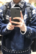 网图圆领针织衫男女费尔岛雪花图案冬季情侣保暖毛衣-A2369P55，男装针织衫/毛衣，电商B241