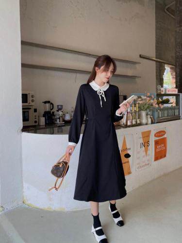 气质娃娃领连衣裙，女装连衣裙，阿M