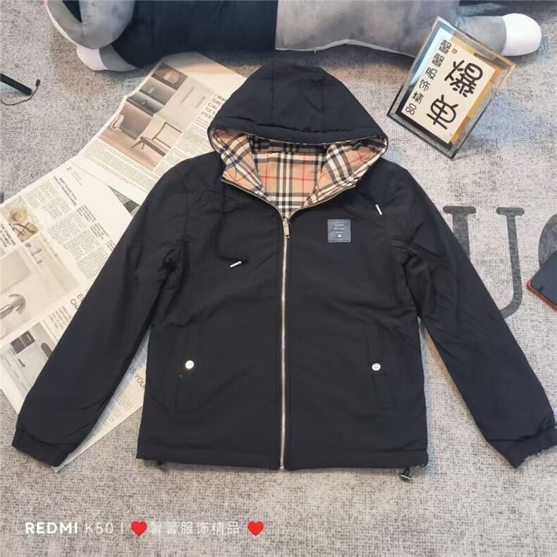 (网图)轻奢双面穿棉服休闲格子潮流二棉外套313B-JK5605双面-P115,男装棉衣,星座313B