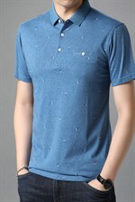 夏季新款男士翻领短袖t恤中年有领男装上衣服休闲POLO衫图片