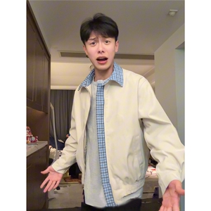 工装外套男新翻领拼接假两件夹克时尚休闲痞帅上衣513A JK2731P60图片