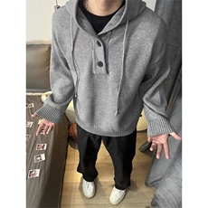 美式复古连帽毛衣针织衫男女秋冬新款宽松慵懒风外套潮LM311-P59，男装针织衫/毛衣，星座1008