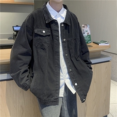 春季牛仔外套男ins潮牌潮流bf慵懒风宽松休闲复古夹克JK01206-P65，男装夹克，星座308B-1