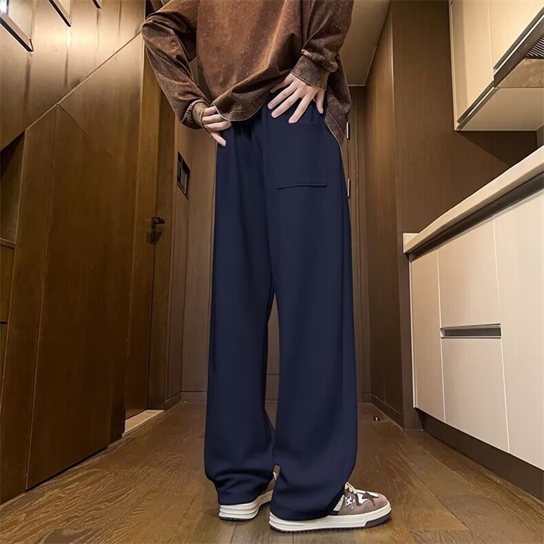 条纹休闲裤男士2024秋季新款情侣宽松垂感潮牌学生运动裤KK05/P46,女装休闲裤,星座506