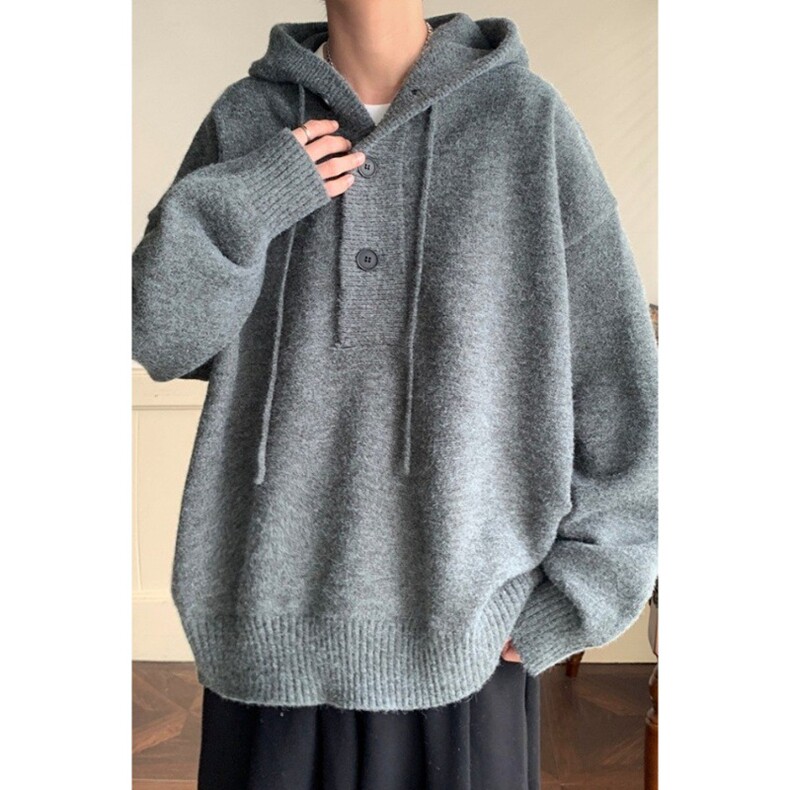 cleanfit排扣连帽针织衫男秋冬季,男装针织衫/毛衣,星座218-8