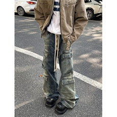 高街牛仔裤男士韩版潮流多口袋帅百搭2025春季ins长裤RK2353-P55，男装牛仔裤，星座412-2