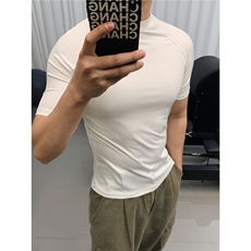 图230克紧身高弹插肩袖夏季男士健身短袖运动跑步T恤特P19，男装T恤，电商C306-1
