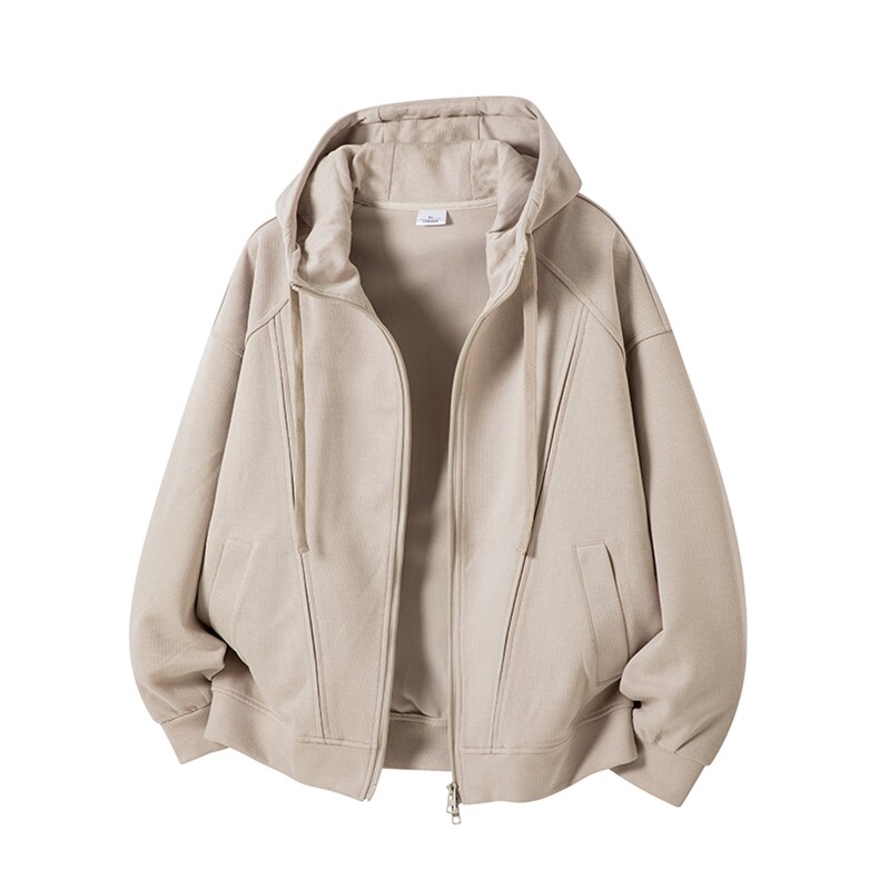 美式高级感连帽卫衣男2026潮牌复古高街oversiz开衫外套，女装短外套，星座914