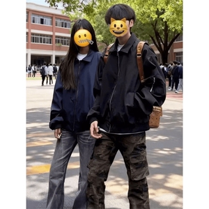 现货秋冬季美拉德立领飞行立领夹克boxy棉衣美式高街加厚加棉外套图片