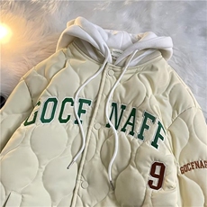 菱形格棉服男款冬季加厚棉衣美式复古棒球服青少年外套冬装棉袄子，男装棉衣，星座506A