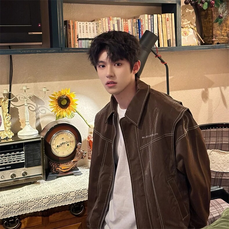 现货不缺货宽松潮流百搭皮衣时尚夹克1209-1-JK17-P108，男装夹克，星座1209-1