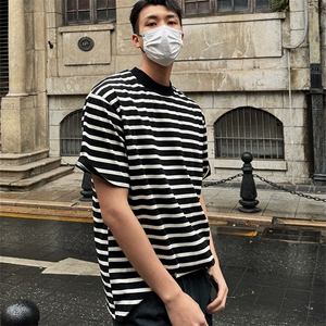 2025夏经典条纹短袖t恤 T54图片