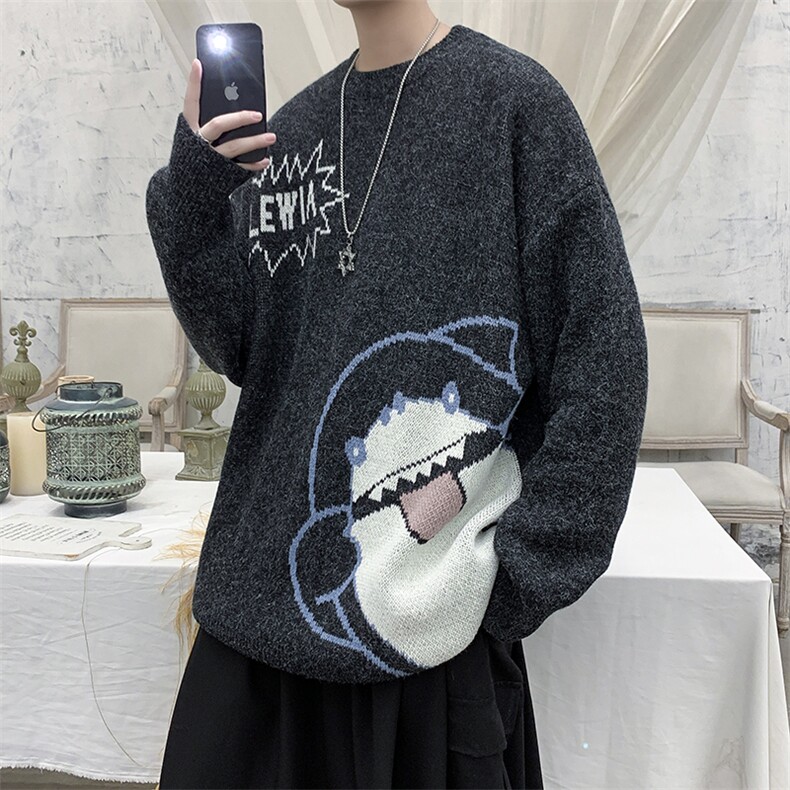 现货2022中性冬款男装宽松休闲情侣针织衫毛衣DM118-P65,男装针织衫/毛衣,电商D321-1