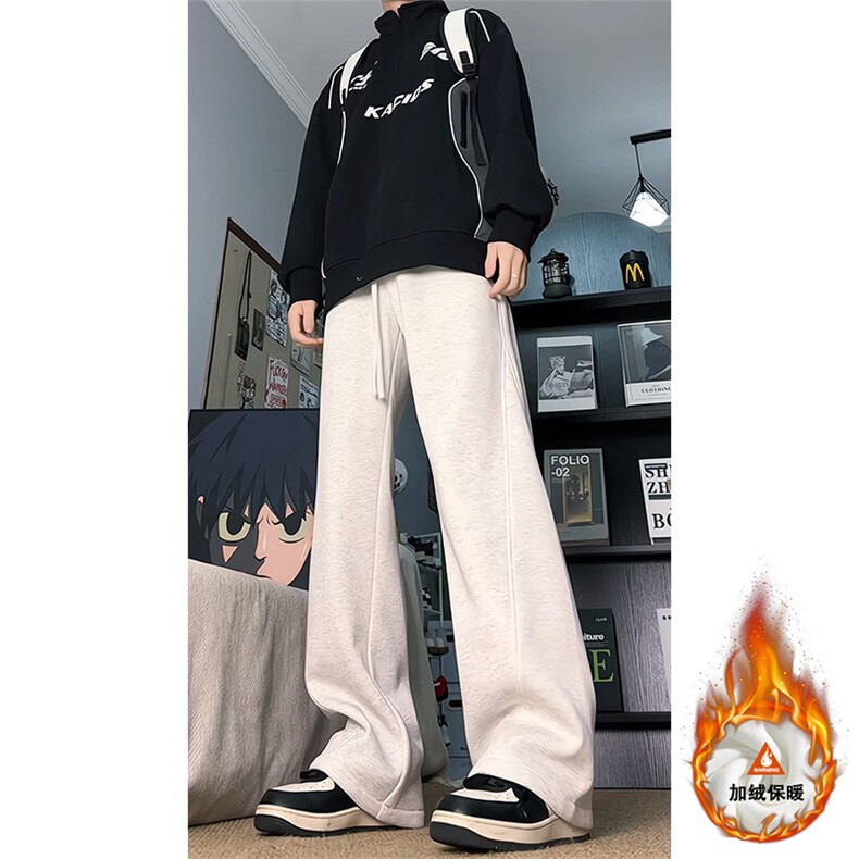 加绒加厚美式重磅弯刀卫裤运动休闲裤K8670JR（加绒）特P28无差价,男装休闲裤,电商A007