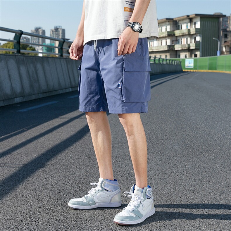 夏季新款白底工装休闲五分裤男多口袋短裤A305-KX2054-P25,男装休闲裤,电商B306