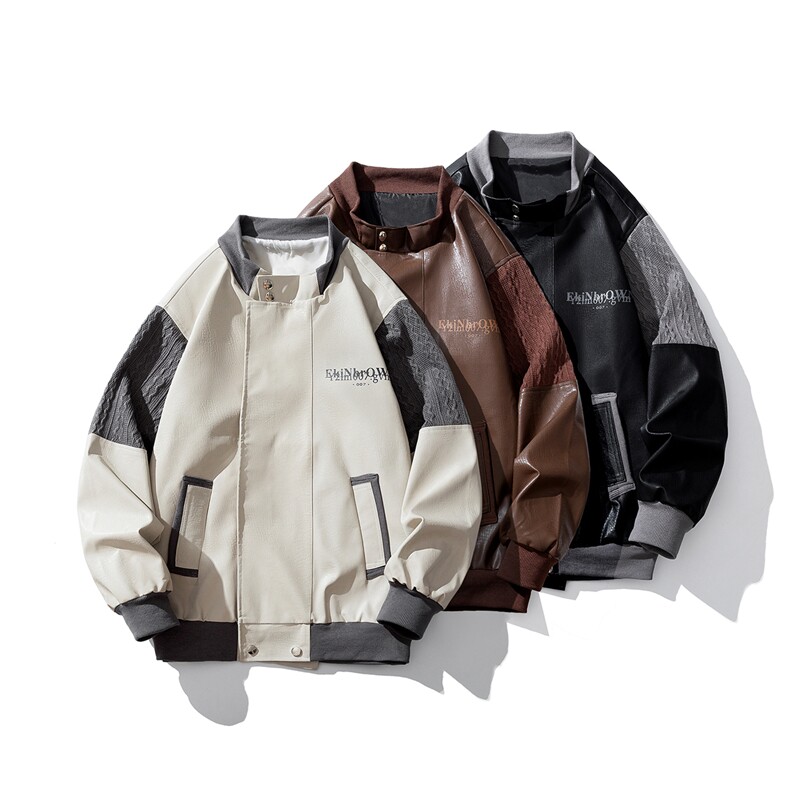 1白底肩膀民族风大码夹克男情侣皮衣男女外套男JK8756P110控149，男装民族服装，星座226-2