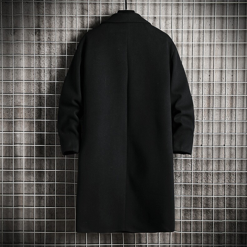 A117-P110加绒-P120加厚加绒毛呢大衣男士大码中长款呢子风衣,男装毛呢大衣,电商A040A