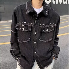 F394P75仔外套男春季日系港风宽松痞帅设计感上衣潮牌i，女装短外套，星座512-6