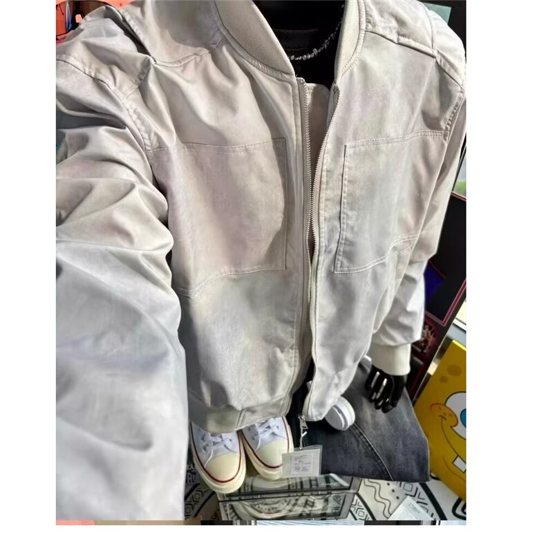 【有货】DM5005-P80短款外套男春秋美式高街棒球服飞行员工装夹克,男装棉衣,星座603-2