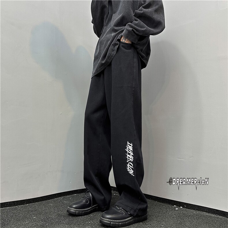 k1030-p45-控68M-5xl港风高阶黄泥黑暗宽松大码牛仔裤,男装牛仔裤,星座116