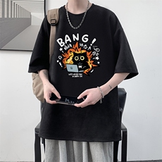 麂皮绒短袖t恤男大码半袖男JD82405-P25，男装T恤，电商A040