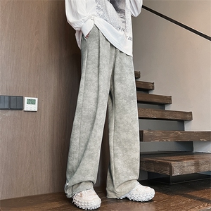 胖胖哥cleanfit休闲裤男秋季美式直筒垂感宽松西裤大码阔腿裤子图片