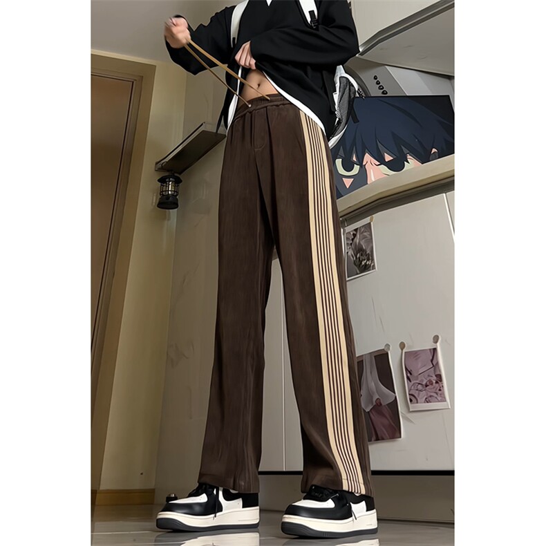 25秋冬新款美式潮牌欧绒棉垂坠感拖地休闲男裤K2503-P48加绒55,男装卫衣,电商A009A（原A058A）