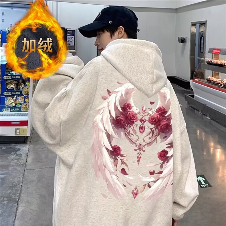 1506-1/WHL1461/P40卫衣男连帽ins港风宽松潮牌字母印花百搭外套,女装短外套,星座1506-1