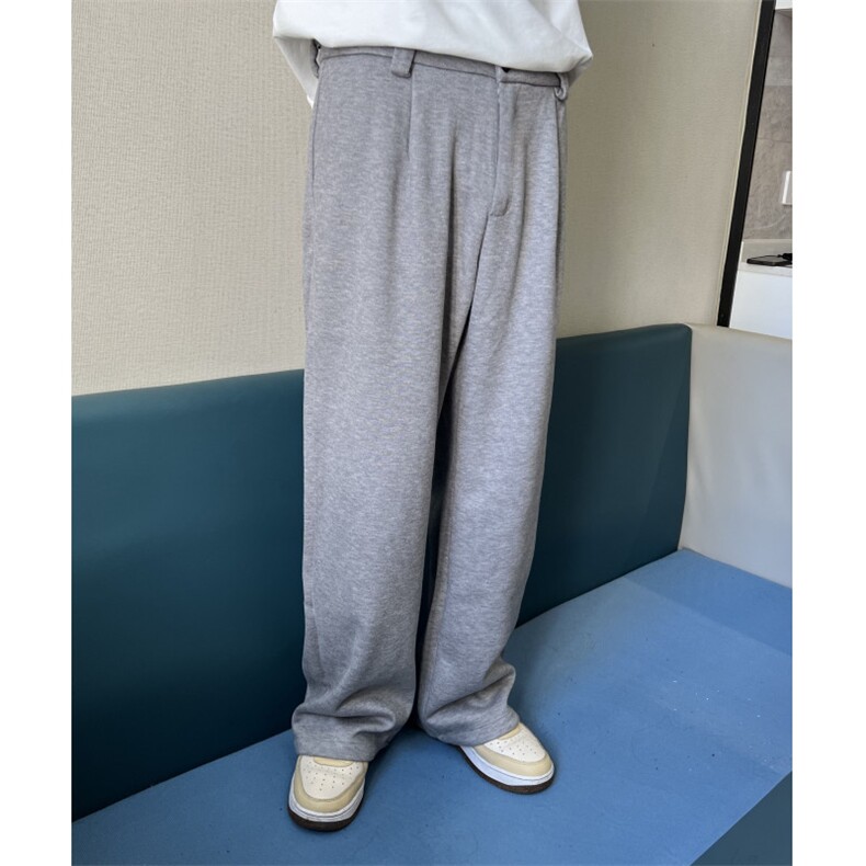 秋冬男士百搭休闲西裤纯色直筒裤子呢料厚裤子潮,男装西裤,星座510-1