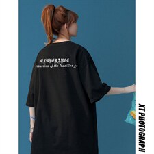中性新款夏季潮流时尚情侣宽松百搭ins短袖T恤T1049P25控38，男装T恤，A247A