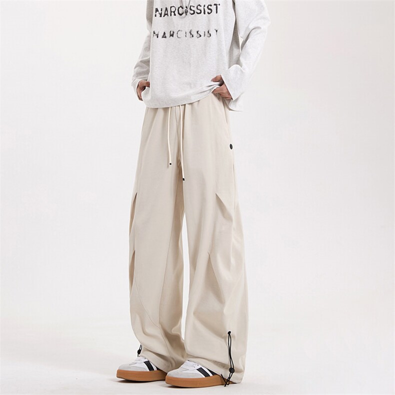 2025春夏新款防棉面料弯刀伞兵裤男宽松阔腿直筒休闲裤子2511-P40，男装休闲裤，电商C305A