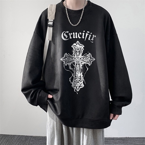 控58麂皮绒卫衣男大码重磅长袖t恤男 JW81268-P38图片