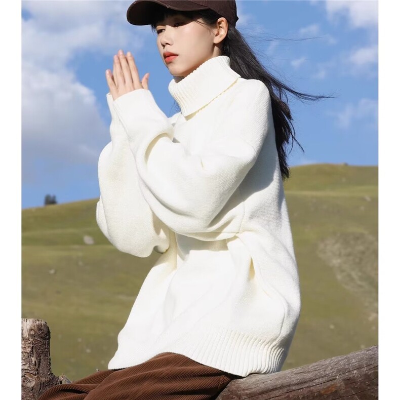 秋冬季高领毛衣慵懒风加厚宽松帅气青年打底衫外套复古羊毛衫网图,男装针织衫/毛衣,星座302B-2