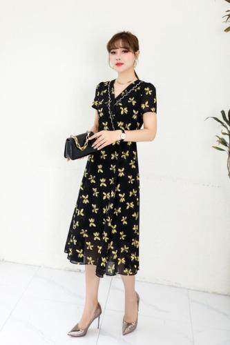 V字领连衣裙，女装连衣裙，千禧宏运