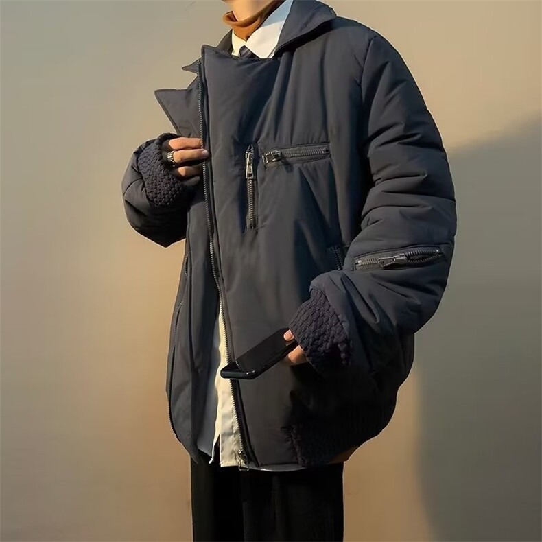 新款多拉链棉衣男冬季棉袄外套韩版潮流面包服MY59-P88,男装棉衣,星座1109-3