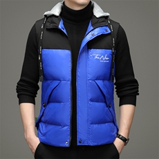 新款2023冬季商务休闲羽绒马甲中年男脱卸帽外套男SFT98888-P160，男装背心/马甲，电商B212（原钱塘6029）