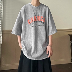 短袖夏季美式高街少年重磅纯棉半袖男装T恤B225-T9232-P40-X55，男装T恤，电商B225