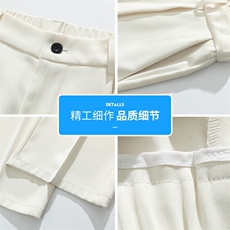男夏季薄阔腿西裤2025新款宽松直筒垂感男士休闲长裤Q818-P35，男装西裤，星座610（原A335）