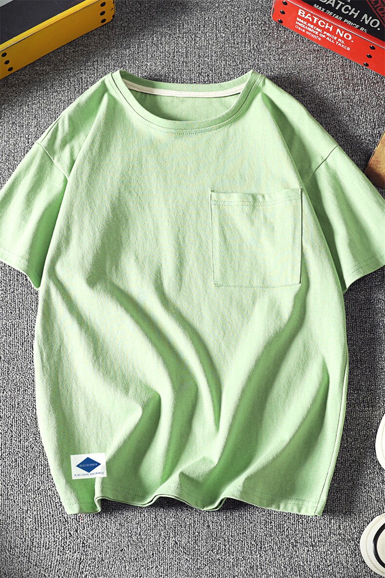 DX24061-P25大口袋百搭短袖t恤男大码半袖体恤上衣服,男装T恤,电商A040A