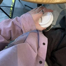 韩系紫色灯芯绒衬衫春秋叠穿内搭衬衫ZC091-特批36，男装衬衫，星座313A(原308A-2)